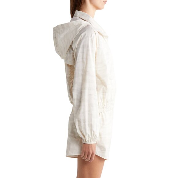 Title: Ace Print Zip Jacket w/ Stowaway Hood – Cream – Size XL NWT - Picture 3 of 11